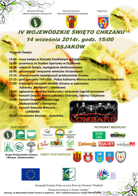 Plakat IV Wojewódzkiego Święta Chrzanu