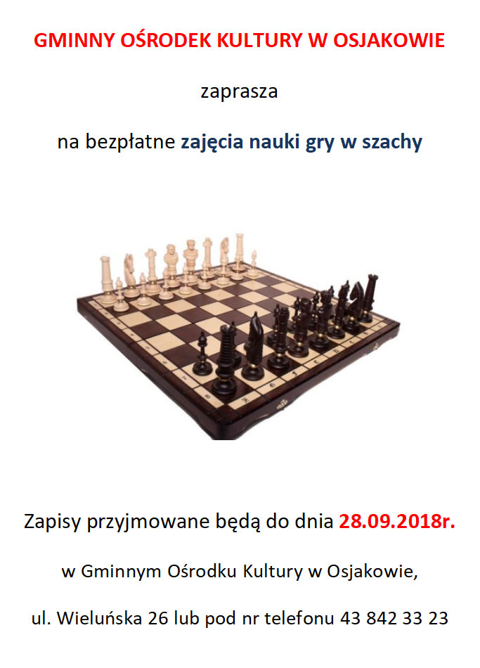 Bezpłatne zajęcia nauki gry w szachy